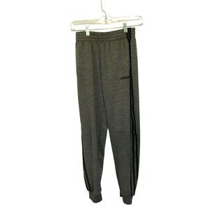Adidas Youth Sweatpants Elastic Waist Athletic With Side Stripes Gray Size 14-16
